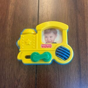 Fisher-Price Vintage 1997 My Photo Yellow Train Engine Magnetic Photo Frame